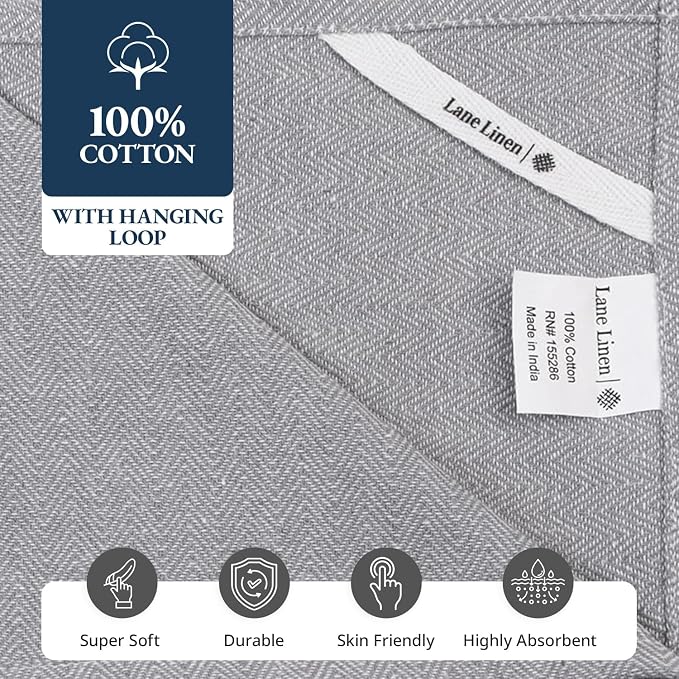 LANE LINEN Kitchen Dish Towels 100% Cotton Absorbent Lint-Free 12 Pack - Image 8