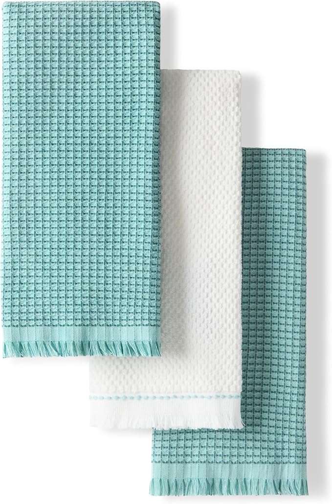 KitchenAid Gourmet Series Gridlines Kitchen Towels 3-Pack Set, 100% Cotton by KitchenAid