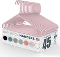 Plastic Hangers 45 Pack – Made in The USA – 6lb Capacity Standard Clothes by NeatiesHangers