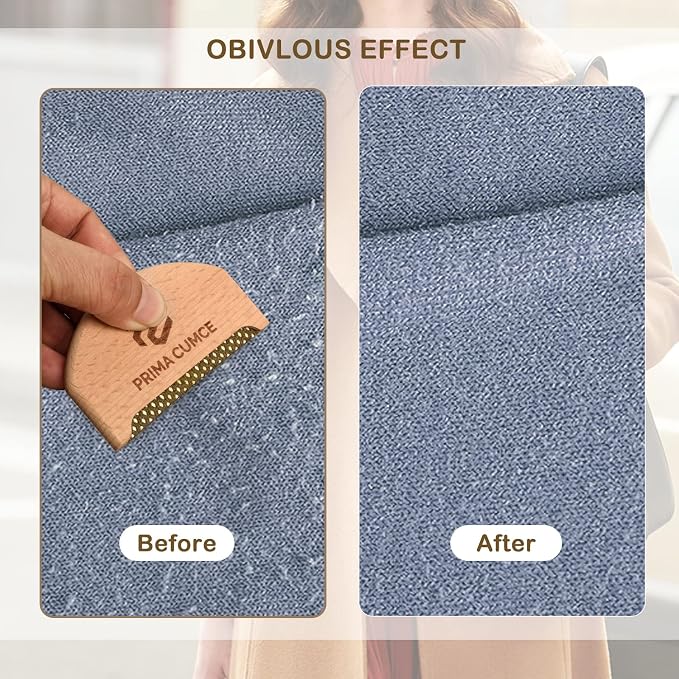 2 PCS Wooden Sweater Comb for De-Pilling Cashmere, Manual Lint Remover - Image 3