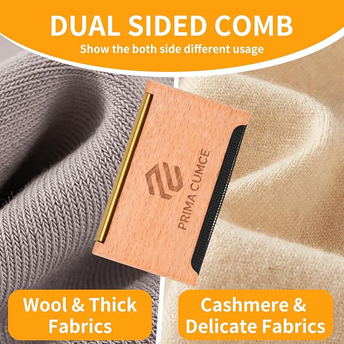 Wooden Cashmere Comb for Knits, Wool & Delicate Fabrics – Manual Fabric Shaver - Image 4