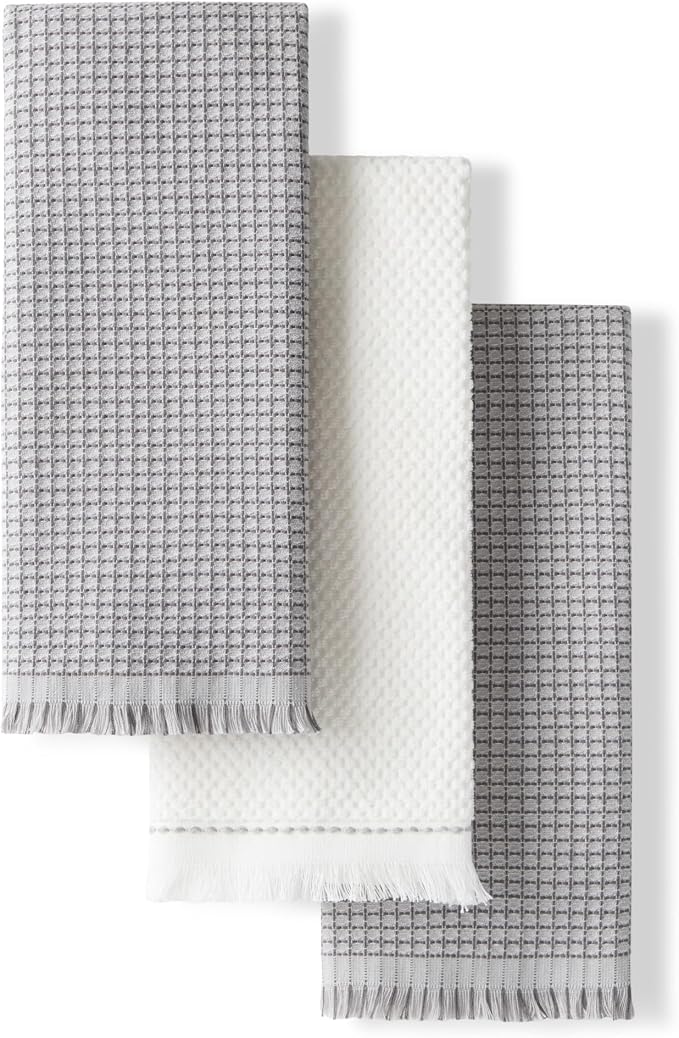 KitchenAid Gourmet Series Gridlines Kitchen Towels 3-Pack Set, 100% Cotton by KitchenAid
