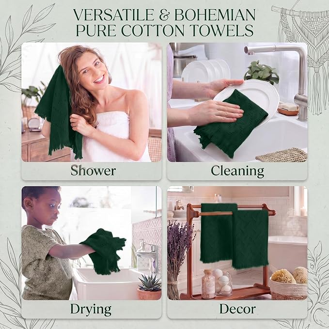 HunnmingRe 24 Pack Boho Hand Towel - Image 7