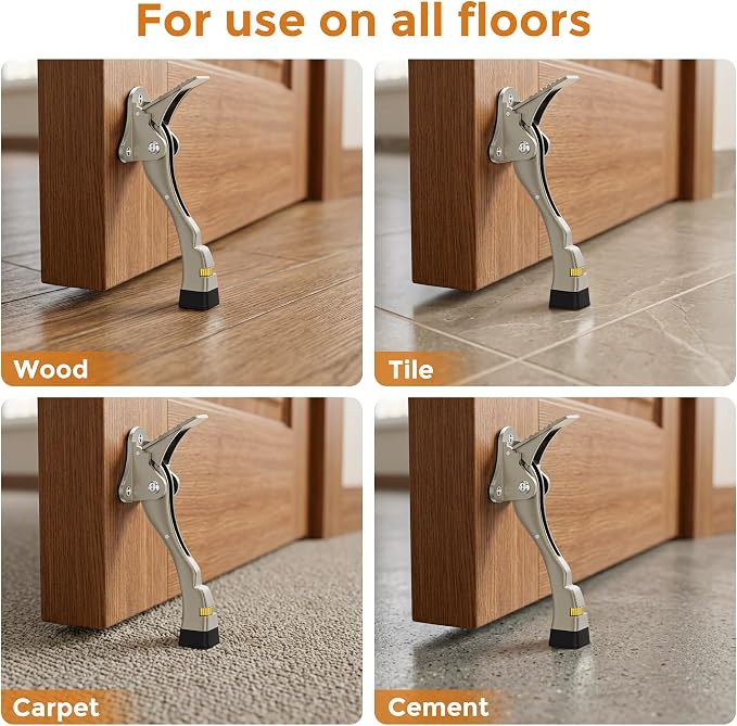 Gotega Door Stoppers, 4 Inch Kickdown Door Stop - Image 6