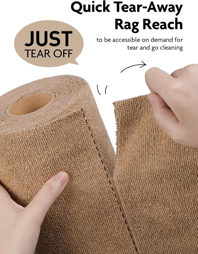 Fantasticlean Microfiber Cleaning Cloth Rolls-150 Sheets, Tear-away Microfiber - Image 2