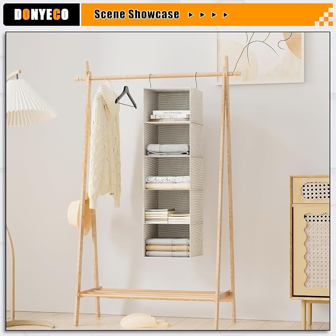 Hanging Closet Organizer 5-Tier, Oxford Wardrobe Storage, shoes & accessories; - Image 5