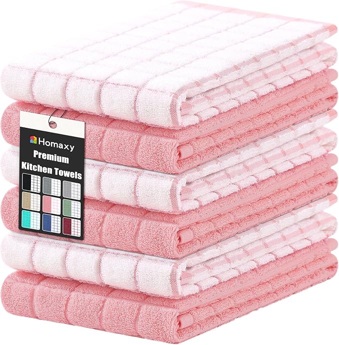 Homaxy Large Premium Cotton Kitchen Towels 16"x 28", 6 Pack by Homaxy
