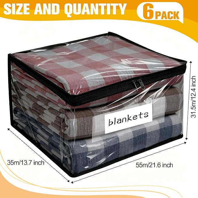 Plastic Storage Bags with Easy-Glide Zipper, Durable Clear Vinyl Zippered - Image 2