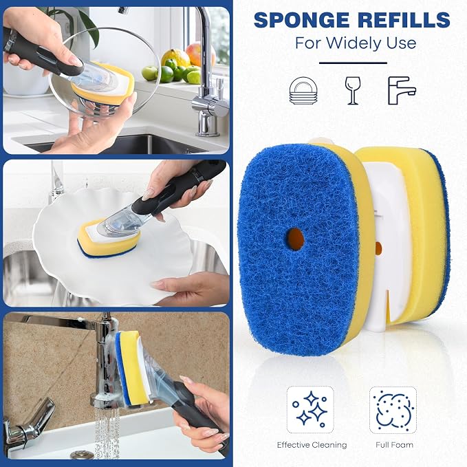 Sponge Brush Refills for OXO Soap Dispensing Dish Brush 8 Pack Refill Heads | - Image 7