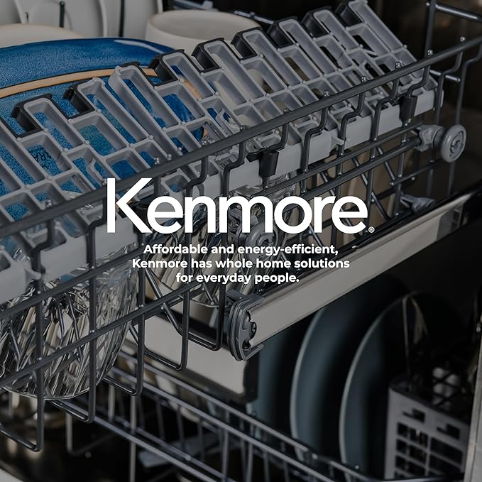 Kenmore 22-14675 24" Built-In Dishwasher - UltraWash Plus, TurboDry, EasyFlex Third Rack & SmartWash Cycle - 15 Place Settings - 45 DBA - ENERGY STAR Certified - 24" - Stainless Steel