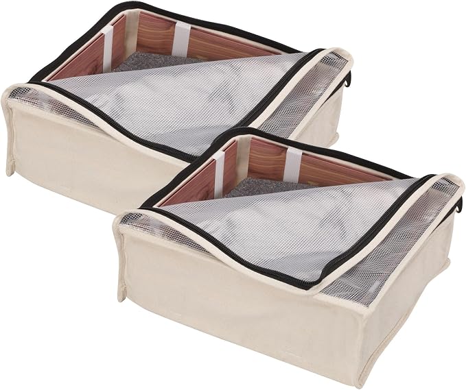 Household Essentials Canvas Sweater Storage Bags, Breathable Cotton, Under-Bed - Image 8