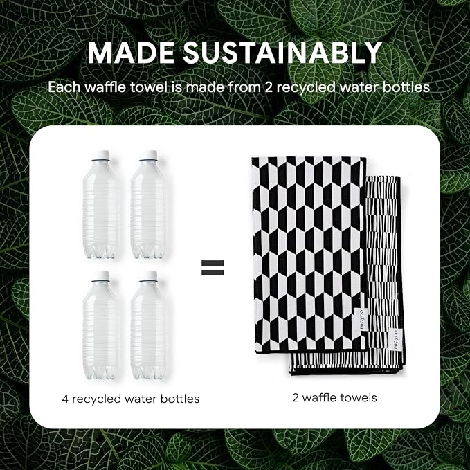 RECYCO Waffle Kitchen Towel Set of 2 - Image 5