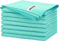 FIXSMITH Turquoise Microfiber Cleaning Cloth -Pack of 8, Highly Absorbent by FIXSMITH