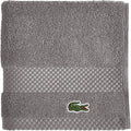 Lacoste Heritage 100% Supima Cotton Wash Cloth 13" x 13", Meteorite | Highly by Unknown
