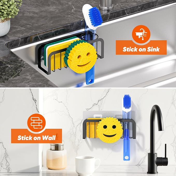 Sponge Holder for Kitchen Sink, Sink Caddy Organizer - Image 5