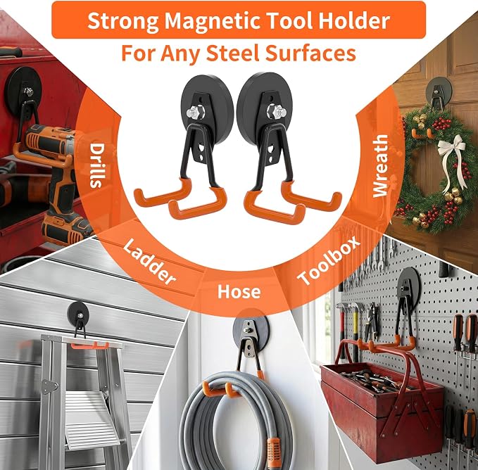 ENUODA Strong Magnetic Hooks Heavy Duty Upgraded Magnetic Tool Holder Rare - Image 6