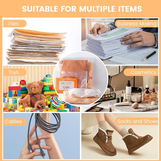 50pcs Clear Zipper Clothing Bags, 14x16 Inch Plastic Clothing Shipping Bags | - Image 9