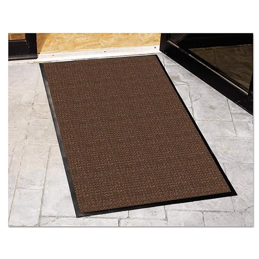 Guardian WaterGuard Indoor/Outdoor Wiper Scraper Floor Mat, Rubber/Nylon, 3'x10', Brown
