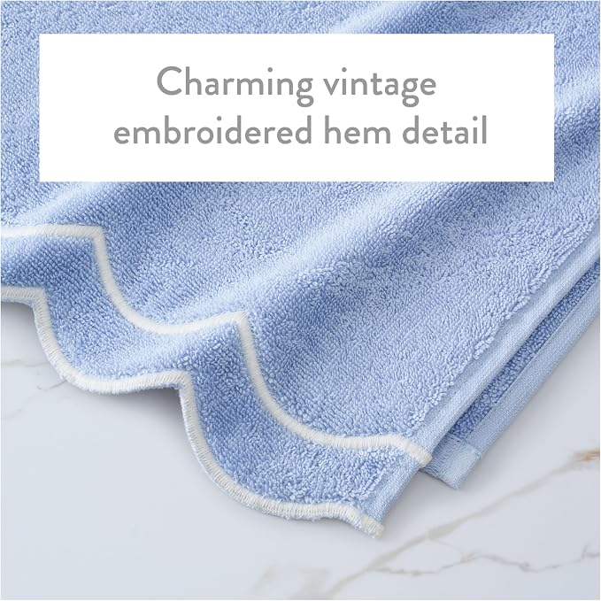 Peri Home 2 Piece Cotton Bath Towel Set, Embroidered - Image 2