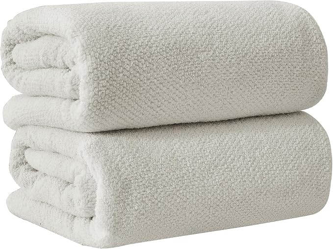 Great Bay Home 100% Cotton Oversized 2 Pack 68x35 Extra Large Towel Set by GreatBayHome