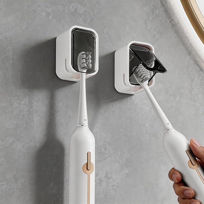 4 Pack Adhesive Wall Mount Toothbrush Holder by Unknown