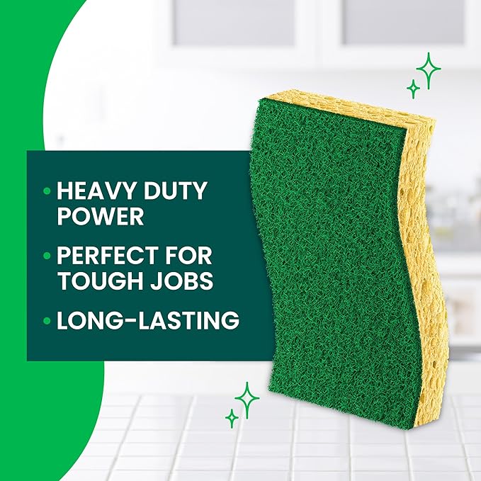 Scotch-Brite Heavy Duty Scrub Sponge, 6 Pack | Kitchen Sponges - Image 2