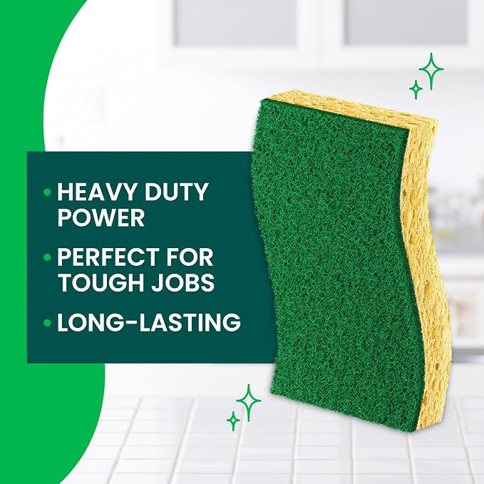 Scotch-Brite Heavy Duty Scrub Sponge, 9 Pack | Kitchen Sponges - Image 3