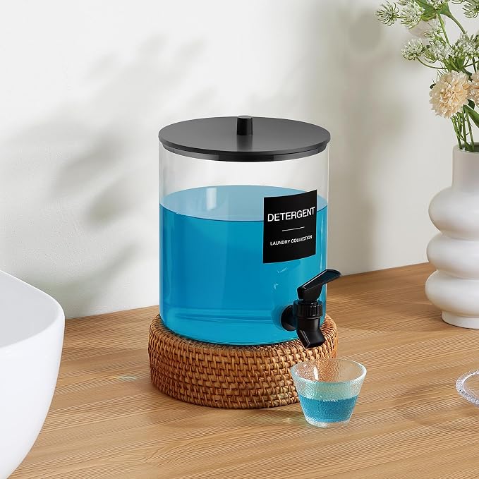 TIPGO 1 Gallon Glass Laundry Detergent Dispenser - Image 2