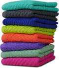 ZUPERIA Zigzag Multicolor Wash Cloths -8 Pack -12" x 12"- Highly Absorbent Soft by Zuperia