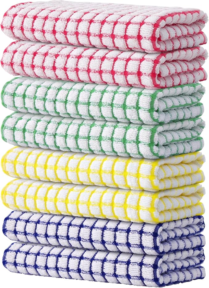 Kitinjoy Cotton 8 Pack Terry Kitchen Towels by Kitinjoy