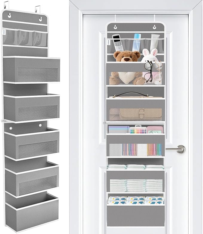 Over The Door Organizer Storage Large Capacity Hanging Bedroom Storage | 6 by WiseLife