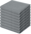Homaxy 100% Cotton Waffle Weave Kitchen Dish Cloths 8-Pack, Ultra Soft by Homaxy