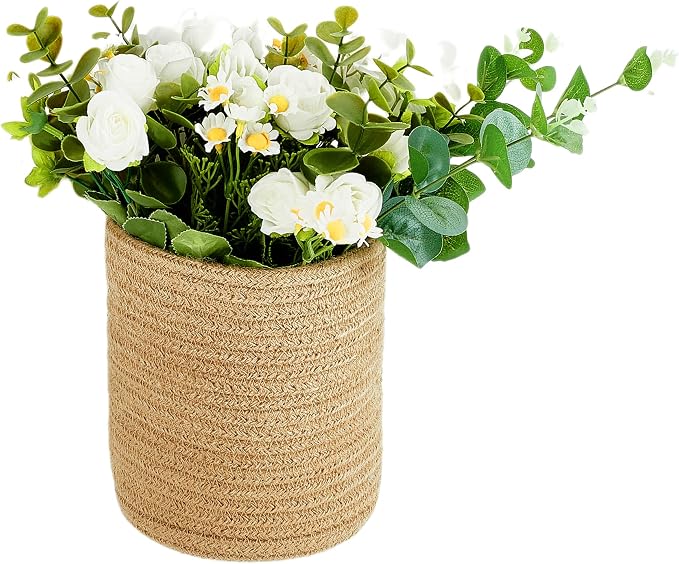 Wall Hanging Storage Basket, Woven Plant Holder - Image 3