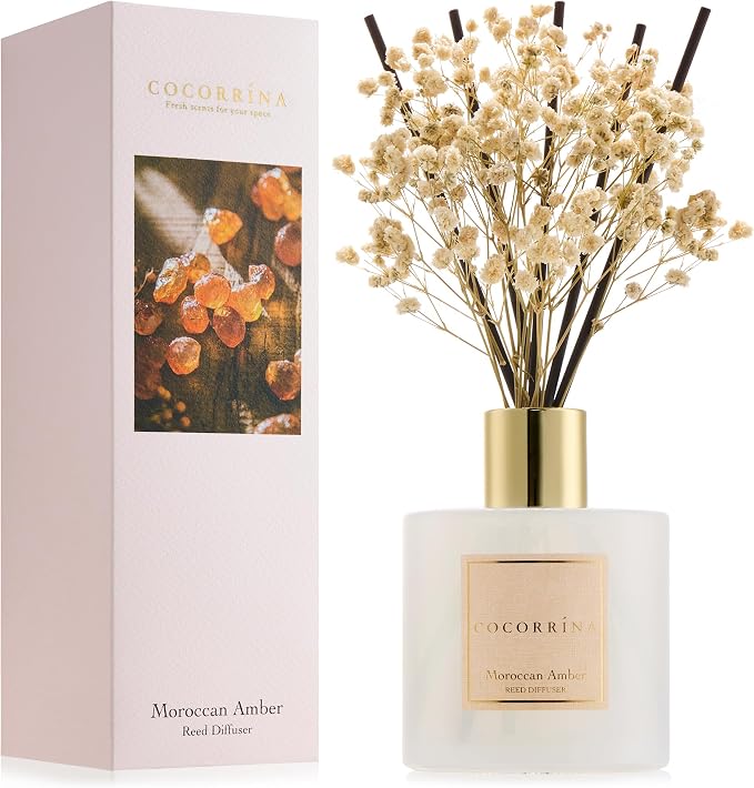 Reed Diffuser - Moroccan Amber 6.7 Fl.oz Reed Diffuser Set by COCORR%C3%8DNA