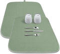 Kitsure 2 Pack Dish Drying Mat for Kitchen Counter, 3-Layer Ultra Absorbent Pad by Kitsure