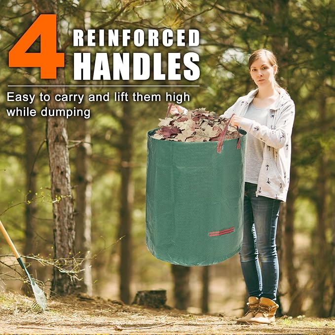 72 Gallon 3 Pack Reusable Yard Waste Bags - Image 3