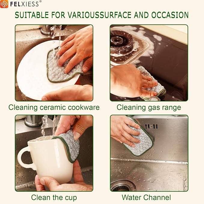 Silver Microfiber Scrubbing Pads, Non-Scratch - Image 3