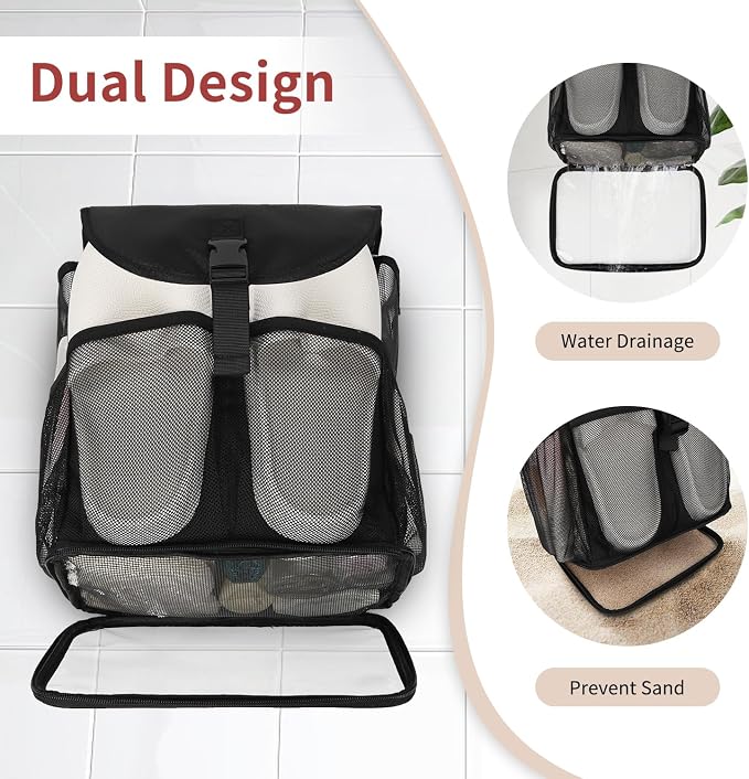 Mesh Shower Caddy Portable Shower Bag - Image 4