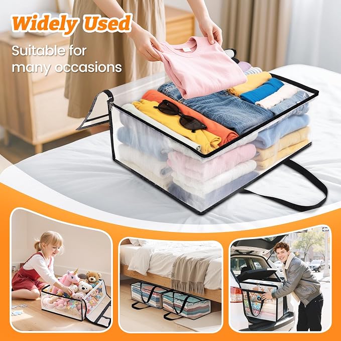 BlissTotes Moving Bags 40L 6PCS, Transparent Containers - Image 5