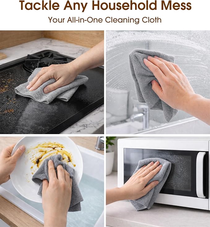 KitchLife Microfiber Cleaning Cloth Roll, 100 Pack - Image 4
