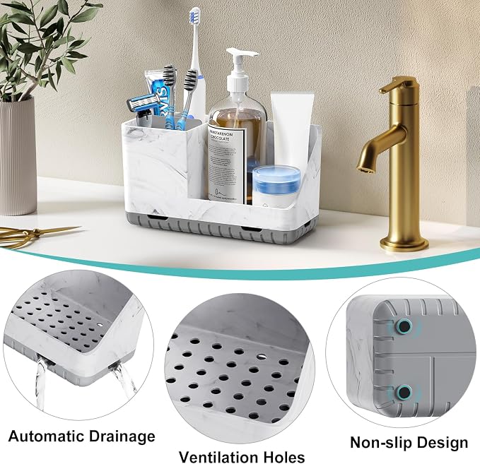 Toothbrush Holders for Bathroom Countertop Organizers | Easy To Clean, - Image 4