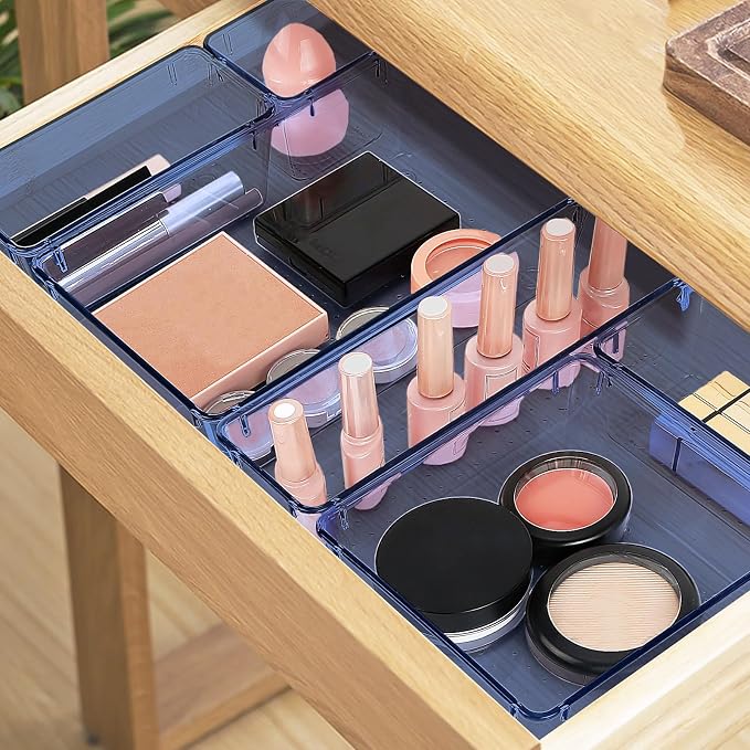 10 PCS Drawer Organizer Set, 5 Size Bathroom and kitchen organizer Trays | - Image 5