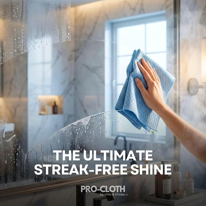 PRO-CLOTH Window & Glass Cleaning Cloths – Premium Honeycomb Microfiber Cloths - Image 7