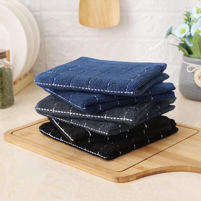 Homaxy 100% Cotton Terry Kitchen Dish Cloths, 6 Pack - Image 8