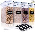 Cereal Containers Storage Set - 4 Piece Airtight Large Food Storage Containers(135.2oz), BPA Free Dispenser Plastic Cereal Storage Containers