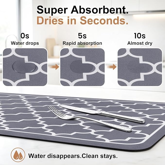 Dish Drying Mat Absorbent Dish Drying Mats - Image 3
