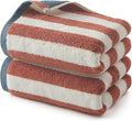 REDKISS Terracotta Striped Hand Towels by REDKISSOnline
