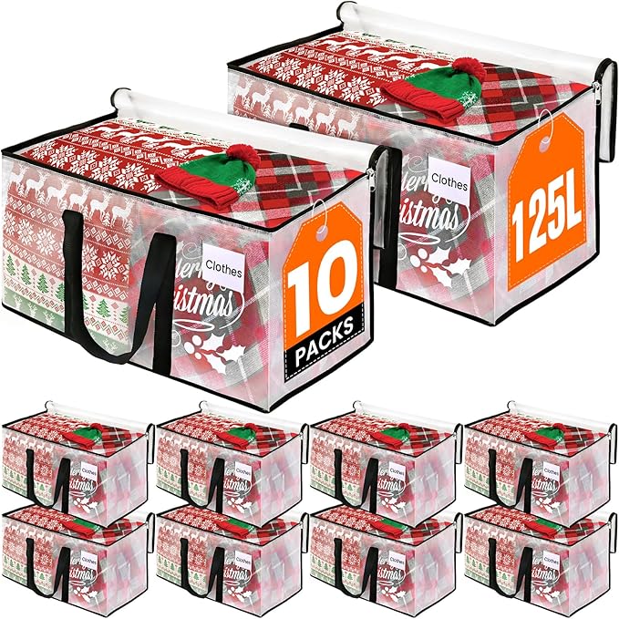 RoomHacks Moving Bags, Heavy Duty Large Storage Bags, 10 Pack, Storage Totes by RoomHacks
