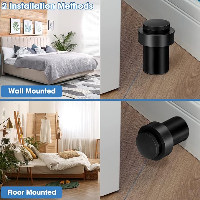 Chumia 30 Pcs Floor Mounted Door Stopper Stainless Steel, Wall Protector - Image 6