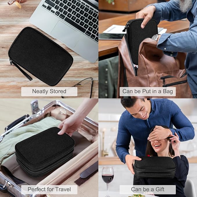 FYY Electronic Organizer, Travel Tech Pouch Bag, Waterproof, Double Layers - Image 7
